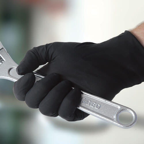 Nitrile Black Gloves Bastion BNG7871 Nitrile Black Gloves, Powder Free