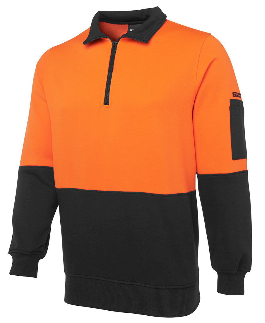 6HVFHOB_2_636022791167018200 HiVis Zip Fleecy Sweater