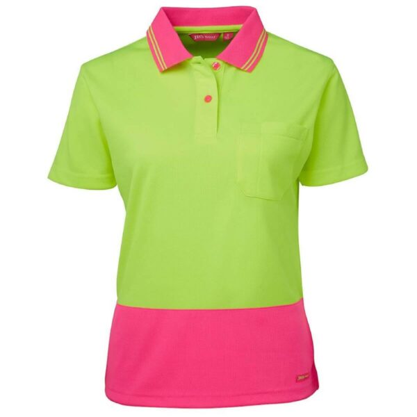 JB's 6LHCP Ladies HiVis Short Sleeve Comfort Polo Shirt