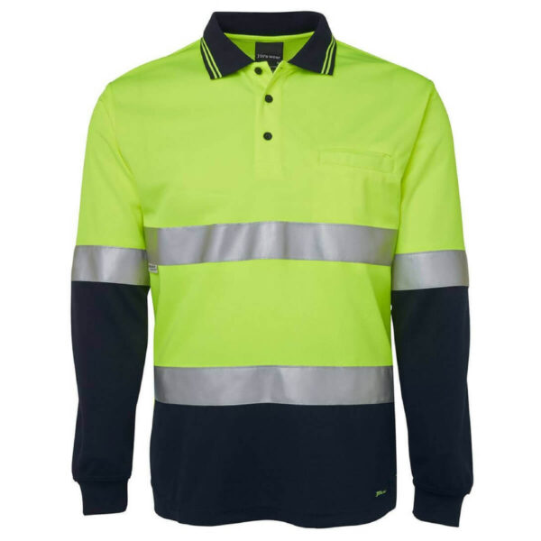 6HVSL HiVis Long Sleeve Polo Shirt