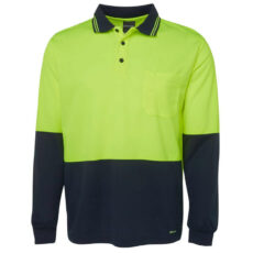 6HVPL HiVis Long Sleeve Polo Shirt