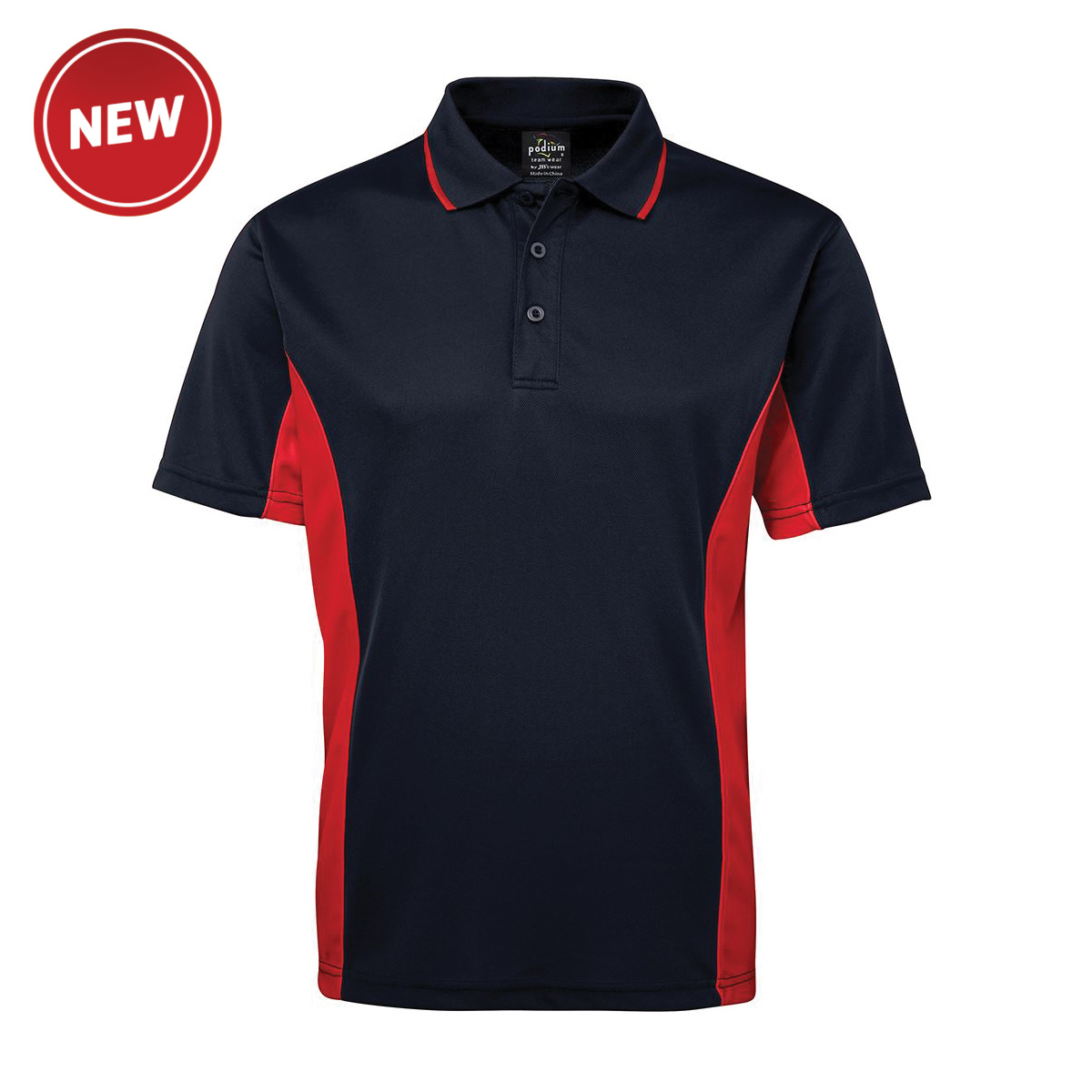 Men Contrast Polo_Navy-Red