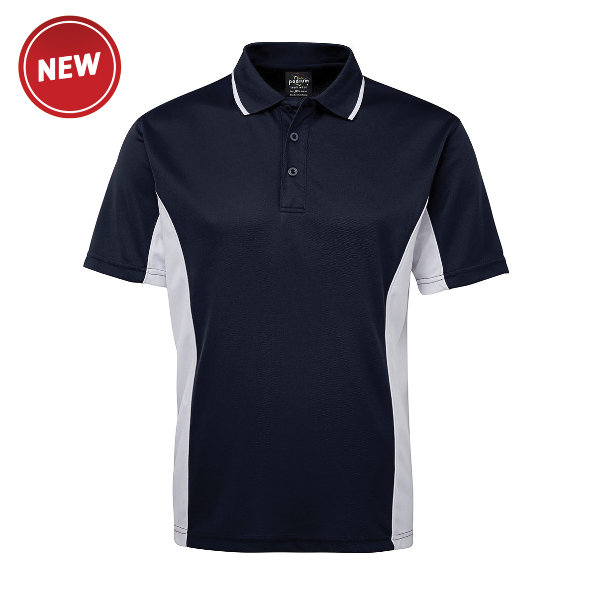 Men Contrast Polo_Navy-White